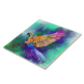 Mooie Colorful Parrot-keramische Tegel Tegeltje (Zijkant)