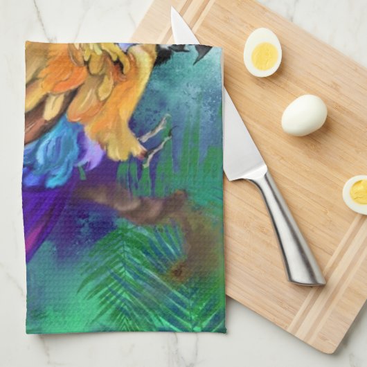Mooie Colorful Parrot Kitchen Towel Theedoek (Quarter Fold)