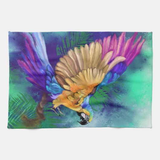 Mooie Colorful Parrot Kitchen Towel Theedoek (Horizontaal)