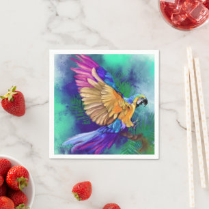 Mooie Colorful Parrot Napkins Servet
