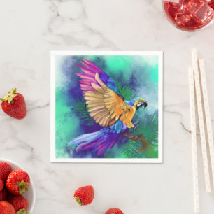 Mooie Colorful Parrot Napkins Servet