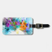 Mooie Colorful Waterverf Splatter Music-notitie Bagagelabel (Voorkant horizontaal)