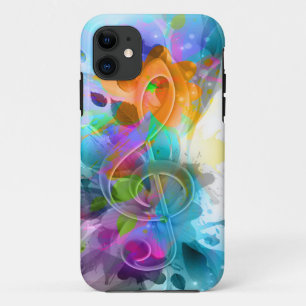 Mooie Colorful Waterverf Splatter Music-notitie Case-Mate iPhone Case