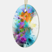 Mooie Colorful Waterverf Splatter Music-notitie Keramisch Ornament (Links)