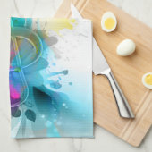 Mooie Colorful Waterverf Splatter Music-notitie Theedoek (Quarter Fold)