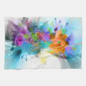 Mooie Colorful Waterverf Splatter Music-notitie Theedoek (Horizontaal)