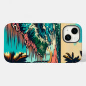 Mooie Comic Pop Art Style Beach Scene Case-Mate iPhone Case (Achterkant (horizontaal))