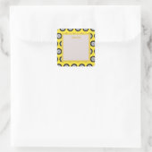 Mooie constructie vierkante sticker (Tas)