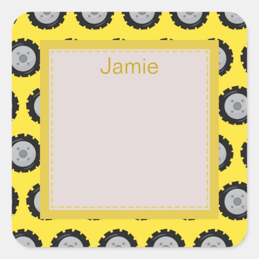 Mooie constructie vierkante sticker (Voorkant)