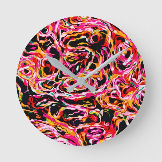 Mooie Cool Colorful Funky Ronde Klok (Voorkant)