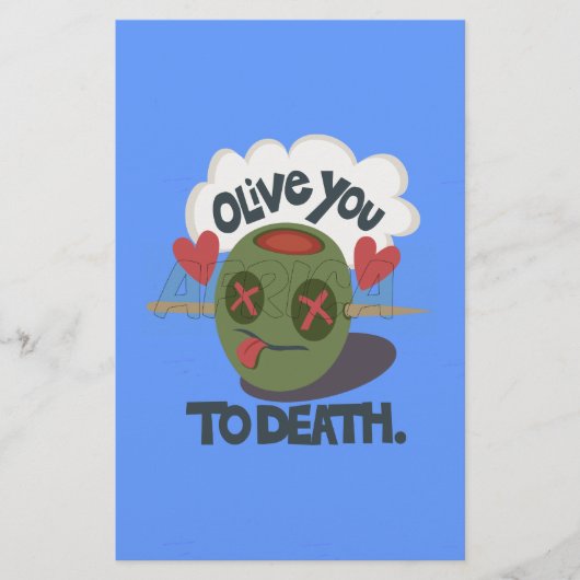Mooie Cool Ik hou van Afrika Kunst Briefpapier (Voorkant)
