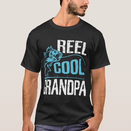Mooie Coole Grootvader Visser Vaderdag Grappig Re T-shirt (Voorkant)