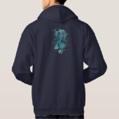 Mooie, coole muzieknoten met spieren hoodie (Achterkant)