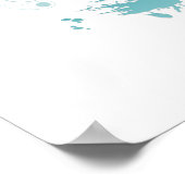 Mooie, coole muzieknoten met spieren poster (Hoek)