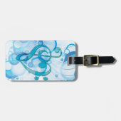 Mooie coole muzieknoten samen als hart bagagelabel (Voorkant horizontaal)