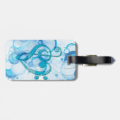 Mooie coole muzieknoten samen als hart bagagelabel (Achterkant horizontaal)