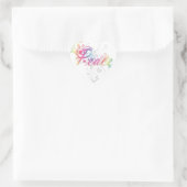 Mooie coole Vredeswoord kleurrijke ziren Hart Sticker (Tas)