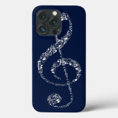 Mooie coole witte muzieknoten Case-Mate iPhone case (Achterkant)
