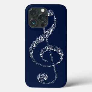 Mooie coole witte muzieknoten Case-Mate iPhone case