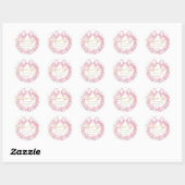 Mooie Coquette Roze Lint Bogen Sweet 16 Quince Ronde Sticker (Vel)