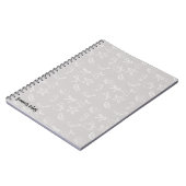 Mooie Coquette Strikjes en Kersen Patroon Notitieb Notitieboek (Linkerzijde)