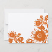 Mooie Coral  Flower Wedding RSVP Kaart (Achterkant)