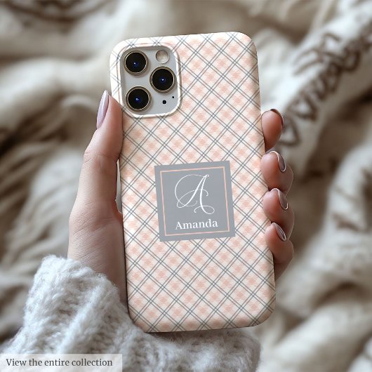 Mooie Coral Grey iPhone Hoesje Trendy Transparante