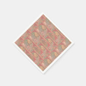 Mooie Coral  Latijnse Wereldkaart ontkoppeling Servet (Hoek)