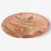 Mooie Coral Peach aquarel Papieren Bordje (Gekanteld)