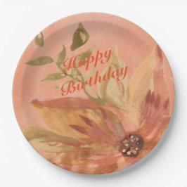 Mooie Coral Peach aquarel Papieren Bordje