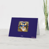 Mooie Corgi Glas-in-Lood Kaart (Achterkant)