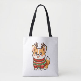 Mooie Corgi Hond Lelijke Kerst Trui Holiday Sweate Tote Bag