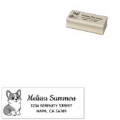 Mooie Corgi-hond Retouradres Rubberstempel (Gestempeld)