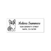 Mooie Corgi-hond Retouradres Rubberstempel (Afrduk)