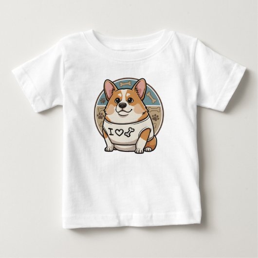 Mooie Corgi “Ik Hou van Botten” Shirt (Voorkant)