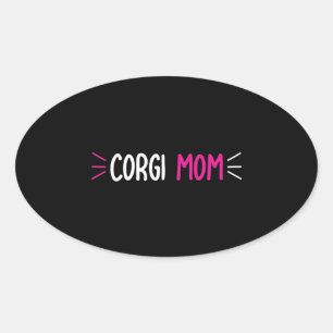 Mooie Corgi Moeder Hond Liefhebber Esthetisch Cade Ovale Sticker