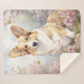 Mooie Corgi Sherpa Deken (Voorkant (horizontaal))