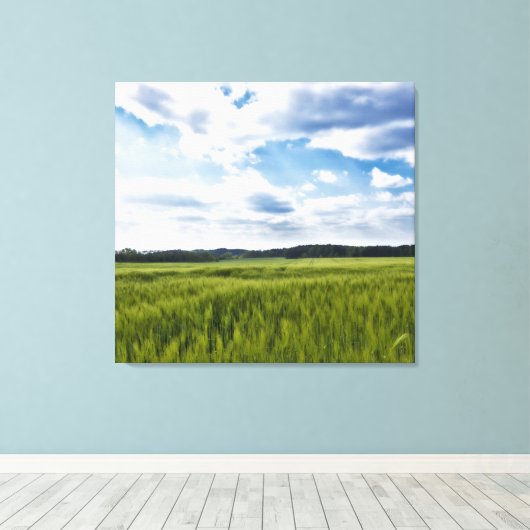 Mooie Cornfields Canvas Afdruk (Insitu (Houten vloer))