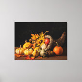 Mooie cornucopia gevuld met navelgans canvas afdruk (Voorkant)