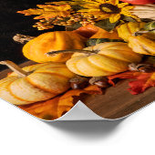 Mooie cornucopia gevuld met navelgans poster (Hoek)