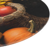 Mooie cornucopia gevuld met navelgans snijplank (Hoek)