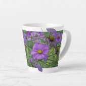 Mooie Cosmea Flowers Design Latte Mok (Rechterhoek)