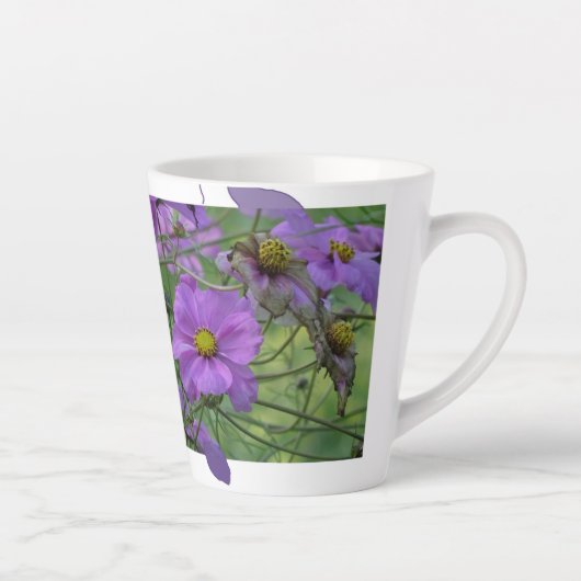 Mooie Cosmea Flowers Design Latte Mok (Rechts)