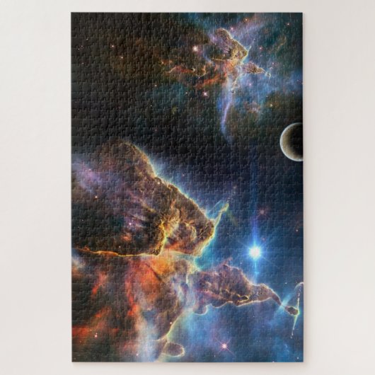 Mooie Cosmic Cloud Jigzaag Puzzle Legpuzzel (Verticaal)