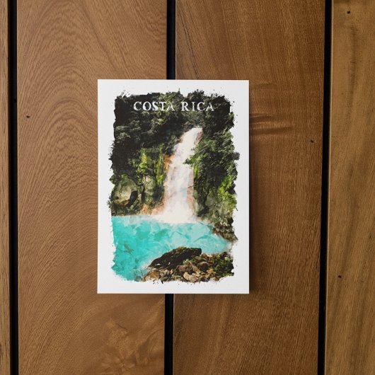 Mooie Costa Rica Waterverf Natuur Briefkaart