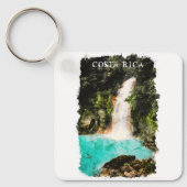 Mooie Costa Rica Waterverf Natuur Sleutelhanger (Voorkant)