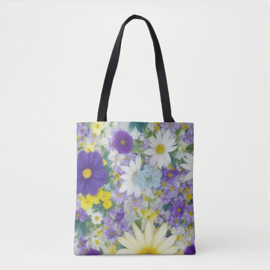 Mooie Cottage Bloemen Tote Bag (Voorkant)