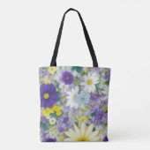 Mooie Cottage Bloemen Tote Bag (Achterkant)