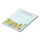 Mooie Cottage Bomen Notitie Van Notitieblok (Linkerzijde)