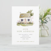 Mooie Cottage & Wildflowers verhuizen Aankondiging (Staand voorkant)